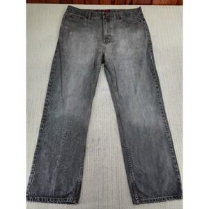 VTG Chaps Ralph Lauren Jeans Mens 36x30 Gray Denim Straight Leg Regular Fit Y2K